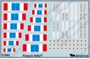 1/350 French Navy Flags decal