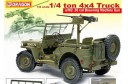 1/6 Jeep Willys w/ Browning 0.5 cal machine gun