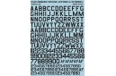 1/32 USAF modern stencil numbers letters Black decal