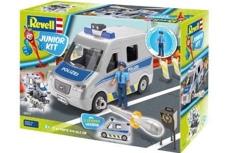 1/18 Junior kit Police Van and figure 1/20 (quick build)