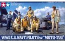 1/48 WWII US Navy pilots w/ moto-tug