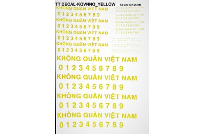 Khong quan Viet Nam and numbers yellow color Decal